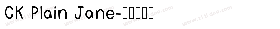 CK Plain Jane字体转换